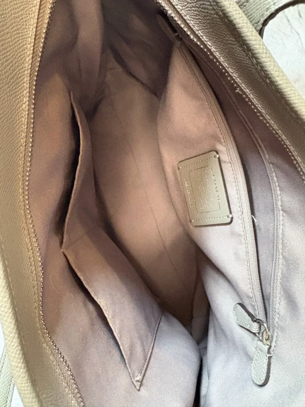 Coach City Zip Clasic Tote Gray Leather Shoulder bag